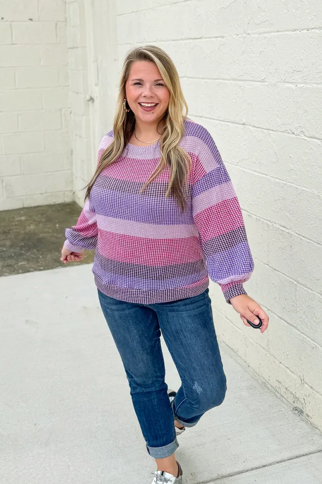 Look Both Ways Stripe Top Haptics Earrings