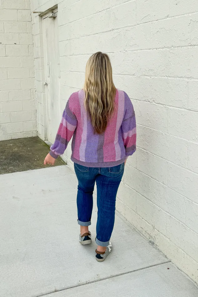 Look Both Ways Stripe Top Haptics Earrings