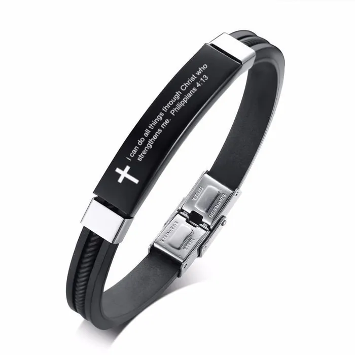 Lords Guidance Bracelets Bible Verse Bracelet br Philippians 413 Silicone