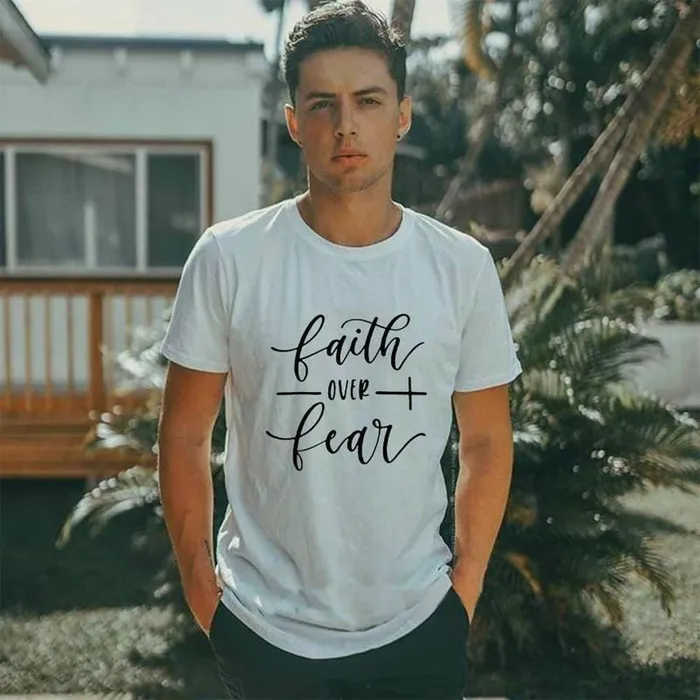 Lords Guidance Earrings Christian TShirt br Faith Over Fear
