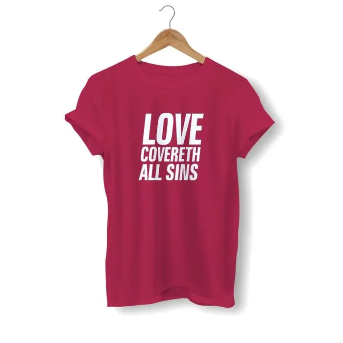 Lords Guidance Earrings Christian TShirt br Love Covereth All Sins