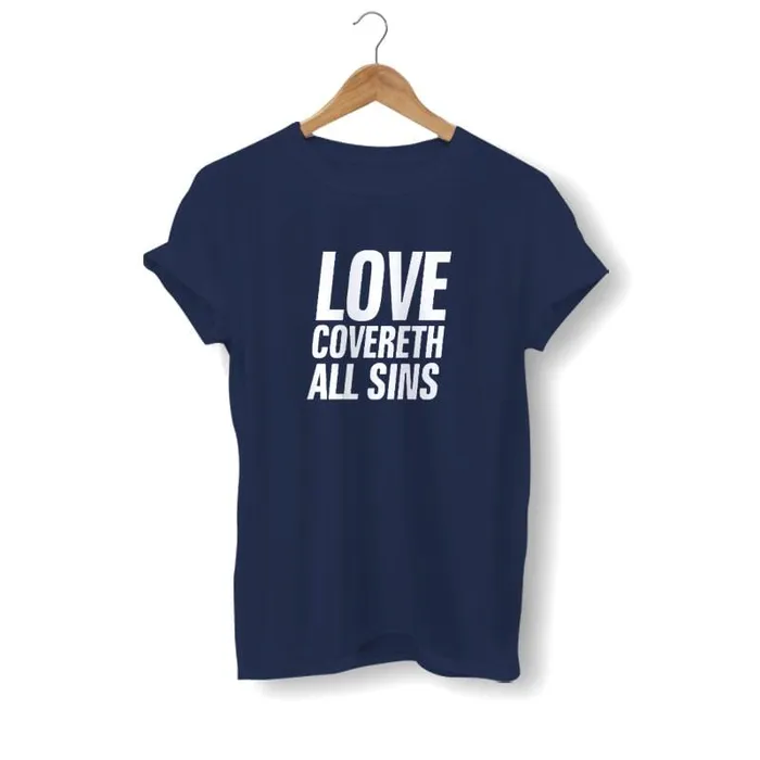 Lords Guidance Earrings Christian TShirt br Love Covereth All Sins