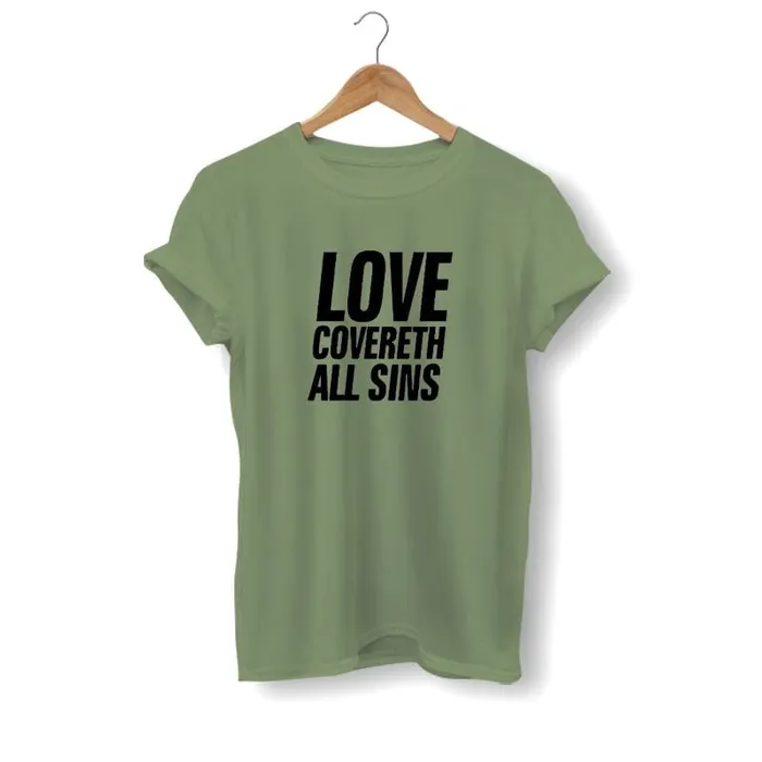 Lords Guidance Earrings Christian TShirt br Love Covereth All Sins