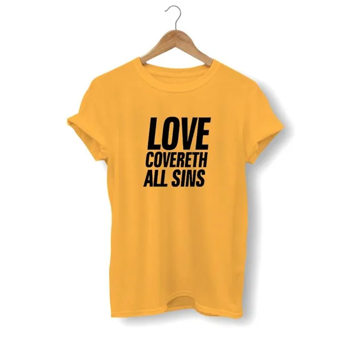 Lords Guidance Earrings Christian TShirt br Love Covereth All Sins