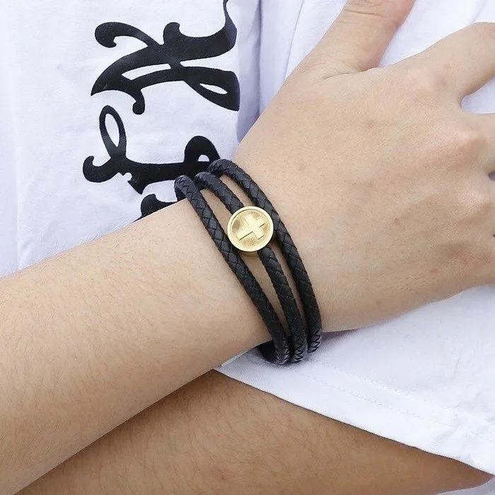 Lords Guidance Mens Cross Bracelet br Medallion Bracelets