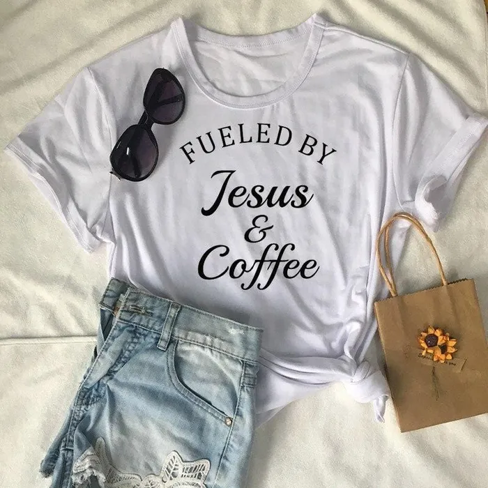 Lords Guidance Necklaces Christian TShirt br Fueled By Jesus And Coffee