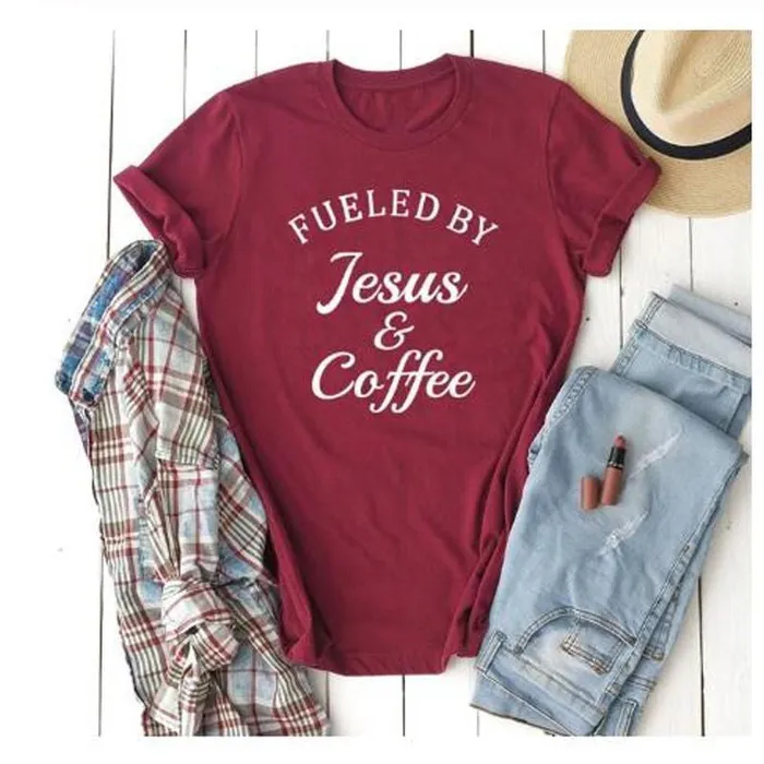 Lords Guidance Necklaces Christian TShirt br Fueled By Jesus And Coffee