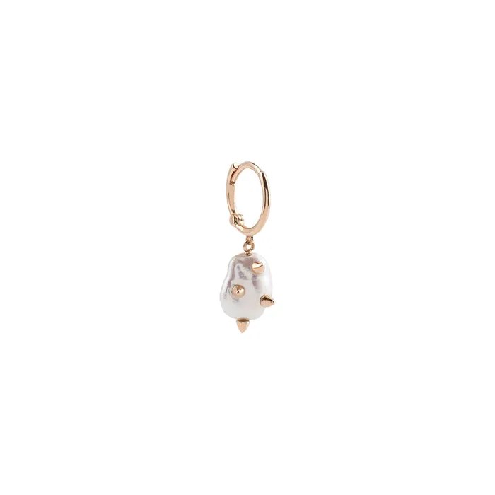 Lumina Pearl Dangling Hoop Earring Kismet by Milka Earrings