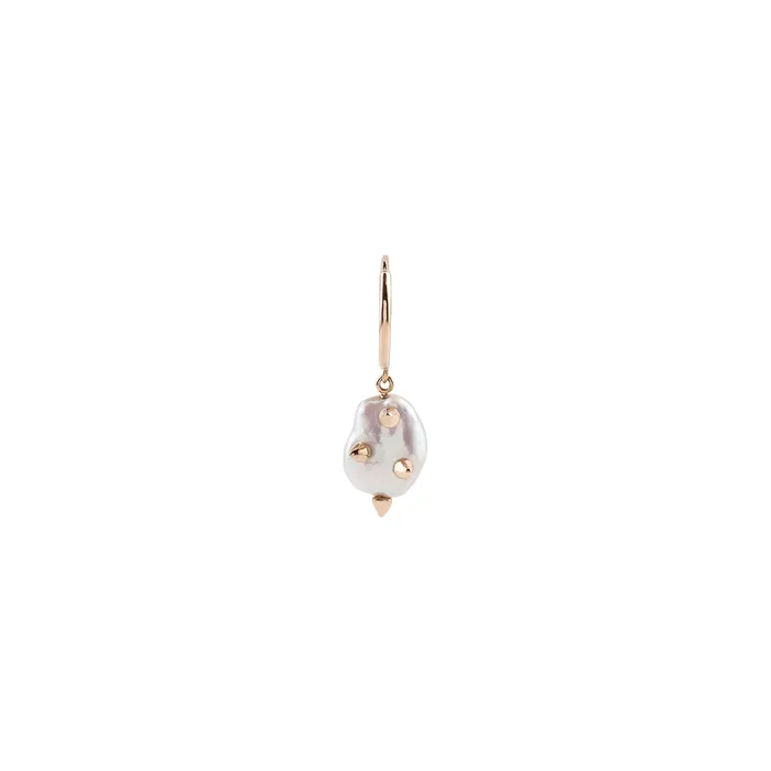 Lumina Pearl Dangling Hoop Earring Kismet by Milka Earrings