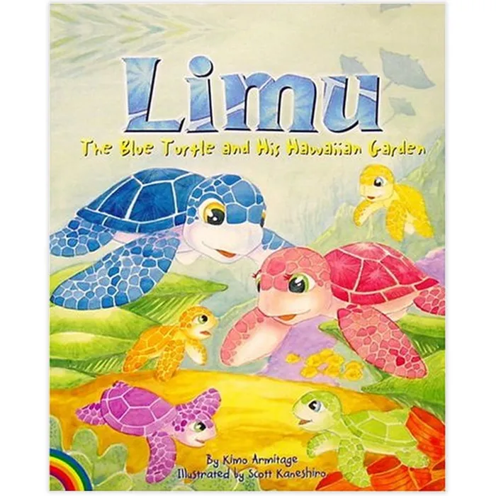 MADDENCORP Earrings Limu The Blue Turtle And His Hawaiian Garden Childrens Book