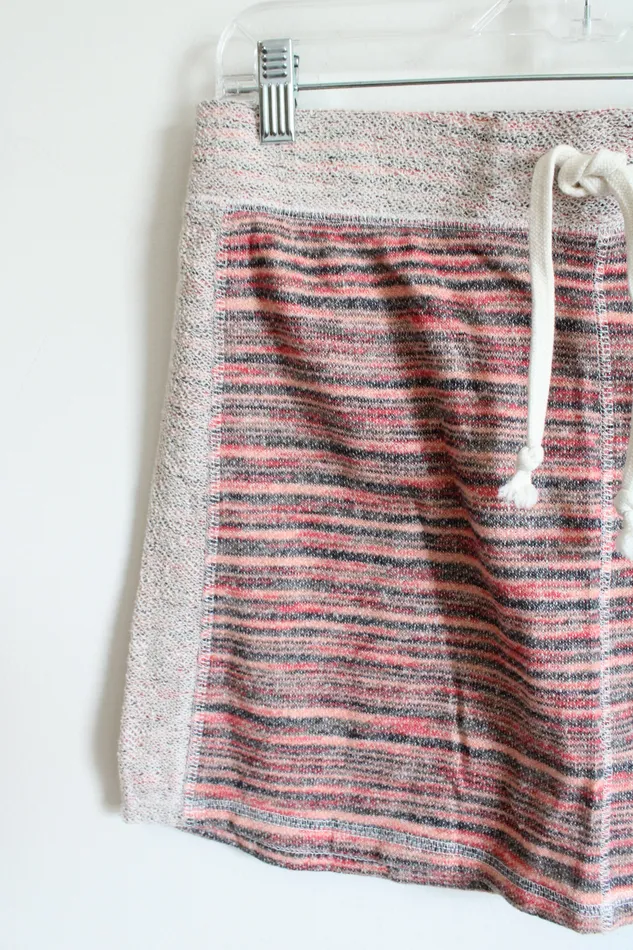 Maurices Pink Gray Heathered Skirt M Maurices Earrings