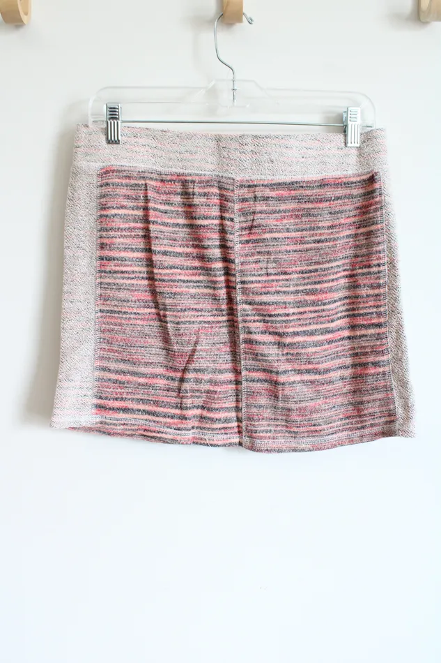 Maurices Pink Gray Heathered Skirt M Maurices Earrings