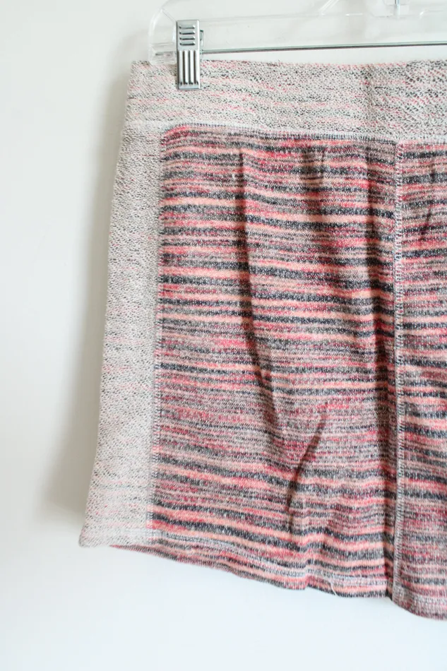 Maurices Pink Gray Heathered Skirt M Maurices Earrings