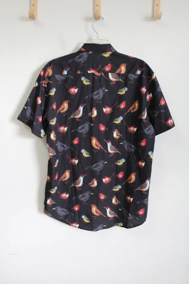 Mculivod Black Bird Button Down Shirt M Mculivod Rings