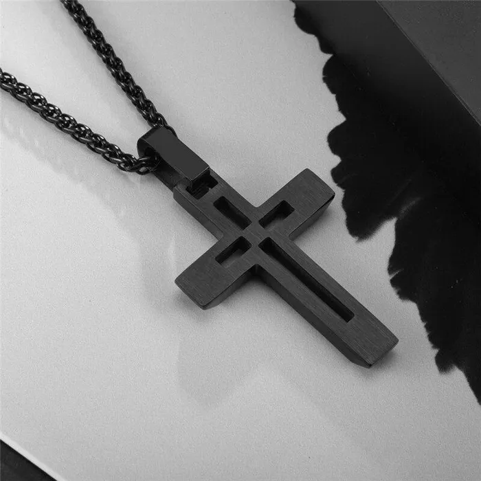 Mens Christian Necklace br Zirconia Lords Guidance Necklaces