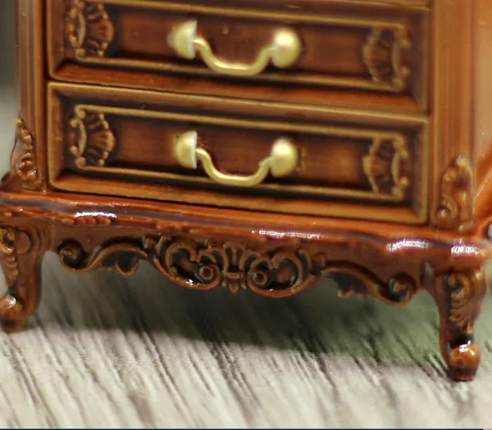 Miniature Chest of Drawers in Brown 124 Scale Dollhouse Miniature Miniatures by NC Necklaces