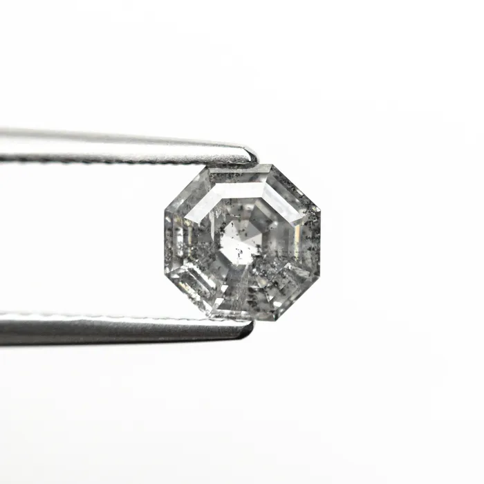 Misfit Diamonds Rings Salt and Pepper Step Cut Diamond 092ct Octagon