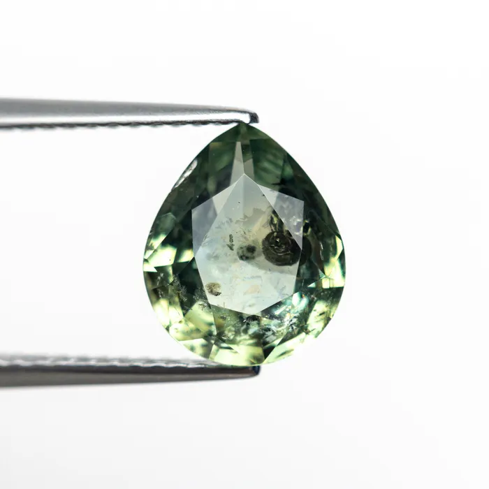 Misfit Gems Earrings Green Brilliant Sapphire 253ct Pear
