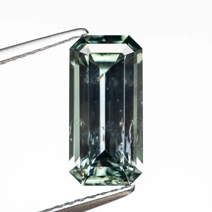 Misfit Gems Rings GreenTeal Step Cut Sapphire 310ct Cut Corner Rectangle