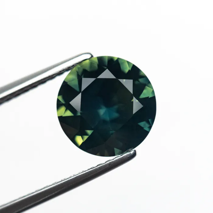 Misfit Gems Rings TealBlueGreen Brilliant Sapphire 294ct Round