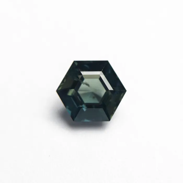 Misfit Gems Rings Teal Step Cut Sapphire 153ct Hexagon