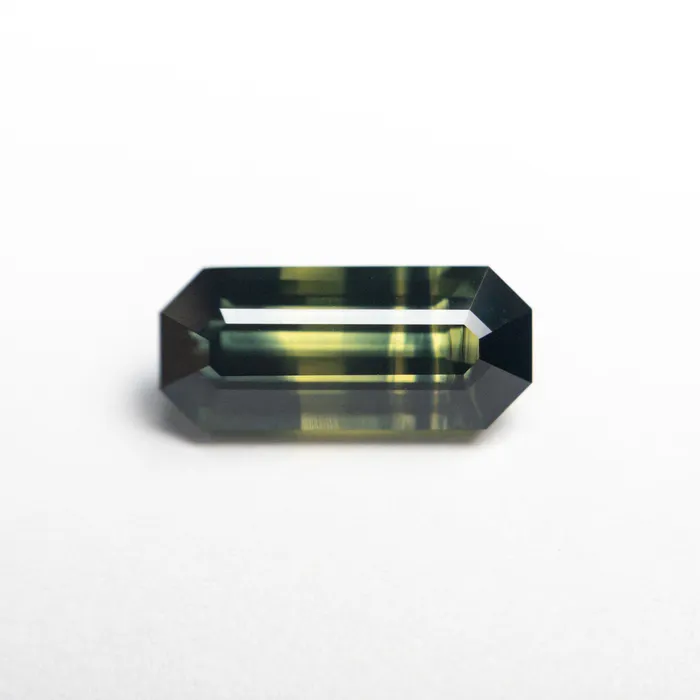Misfit Gems Rings YellowGreen Step Cut Sapphire 190ct Cut Corner Rectangle
