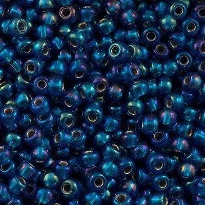 Miyuki Seed Beads 60 Silver Lined Capri Blue AB 1025 Peppy Beads Rings