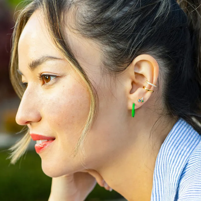 Modernist Bezel Crystal Stud Earrings Kris Nations Earrings Modernist Bezel Crystal Stud Earrings Kris Nations Earrings