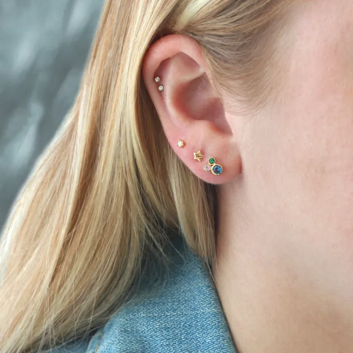Modernist Bezel Crystal Stud Earrings Kris Nations Earrings Modernist Bezel Crystal Stud Earrings Kris Nations Earrings