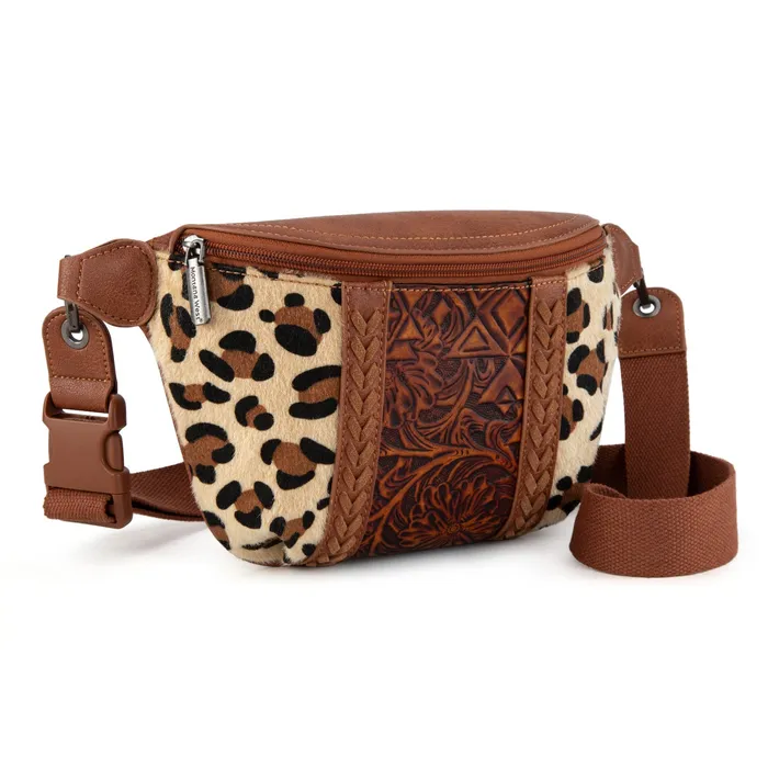 MONTANA WEST Earrings Montana West Tooled Collection Fanny Pack Leopard