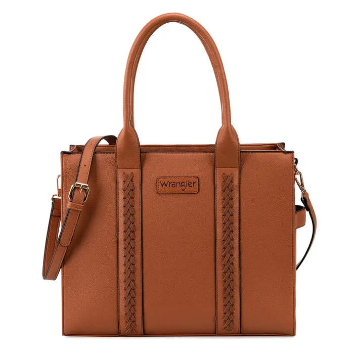 MONTANA WEST WRANGLER CARRY ALL MINI TOTE CROSSBODY BROWN Earrings