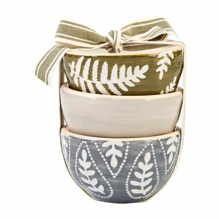 Mud Pie Fern Dot Ramekin Set 3Piece MUDPIE Earrings