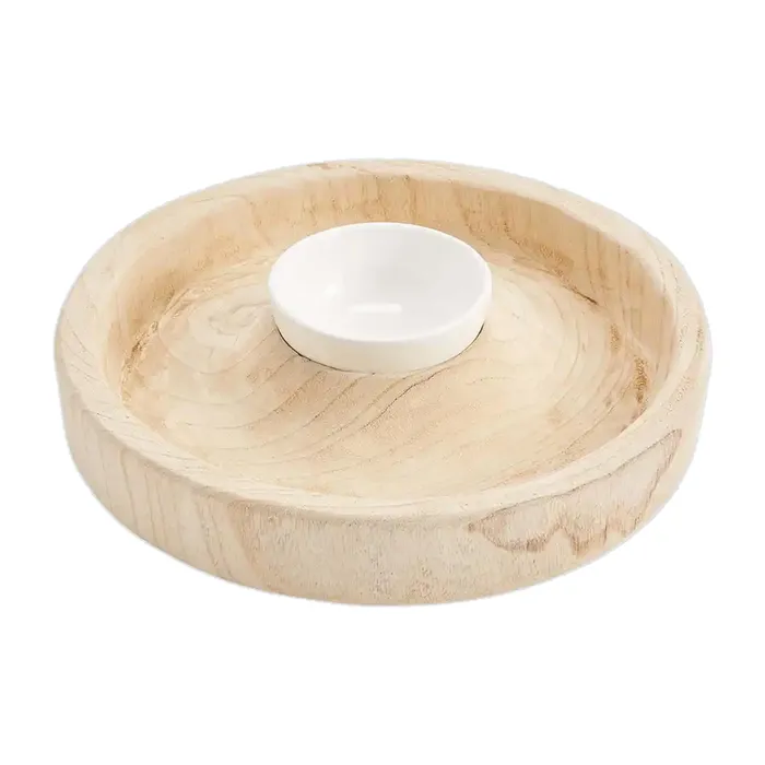 MUDPIE Earrings Mudpie Paulownia Chip Dip Set 2Piece