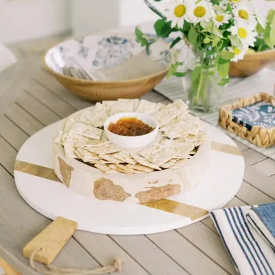 MUDPIE Earrings Mudpie Paulownia Chip Dip Set 2Piece