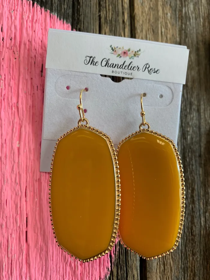 MUSTARD DANGLE EARRINGS The Chandelier Rose Boutique Earrings