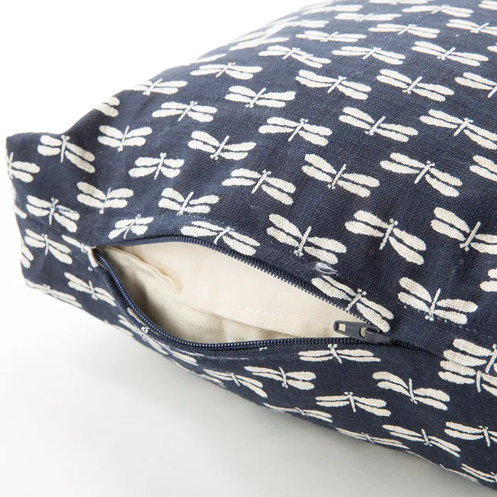 Navy Dragonfly Print Zabuton COVER ONLY DC Earrings
