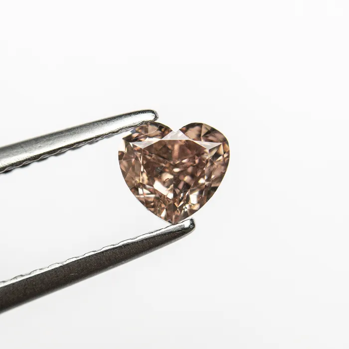 Necklaces 053ct 473x514x292mm GIA I1 Fancy BrownPink Heart Brilliant 2411501 Misfit Diamonds