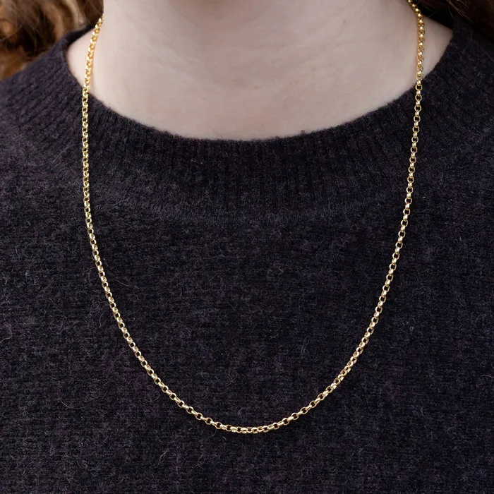 Necklaces 14 Karat Yellow Gold Rolo Chain RACHEL LYNN CHICAGO