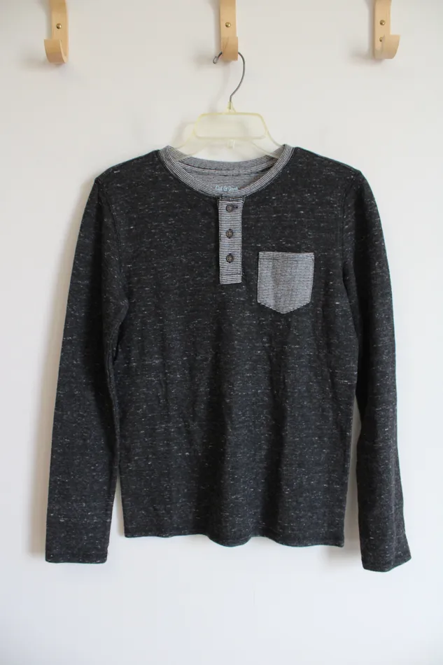 Necklaces Cat Jack Cat Jack Heathered Dark Gray Henley Shirt Youth L 1214