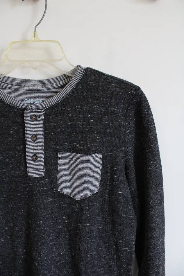 Necklaces Cat Jack Cat Jack Heathered Dark Gray Henley Shirt Youth L 1214