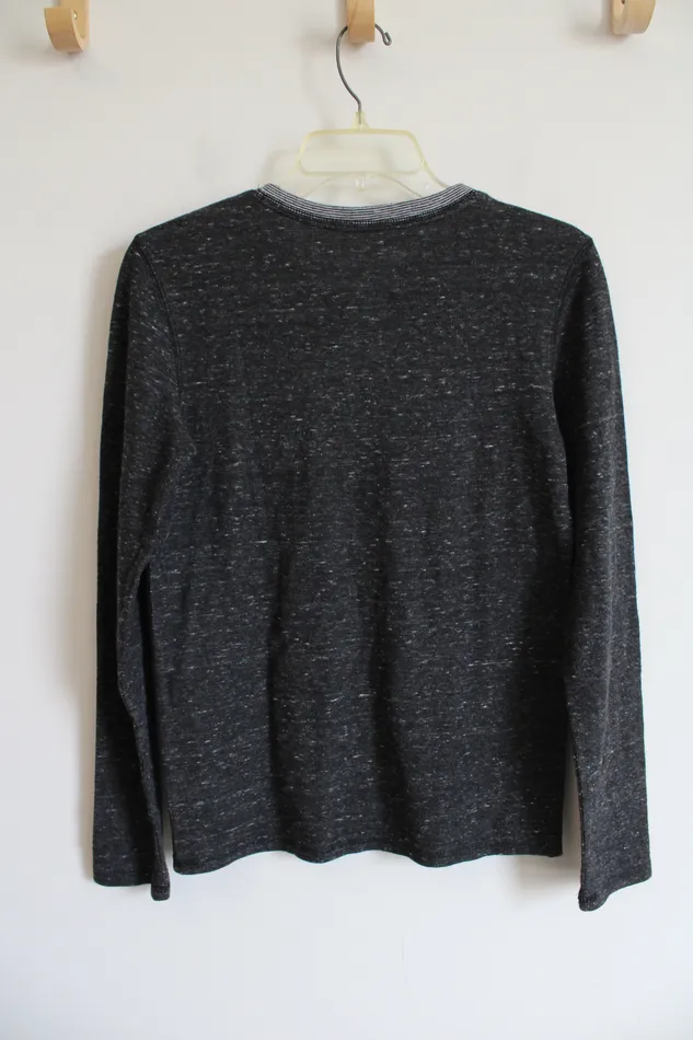Necklaces Cat Jack Cat Jack Heathered Dark Gray Henley Shirt Youth L 1214