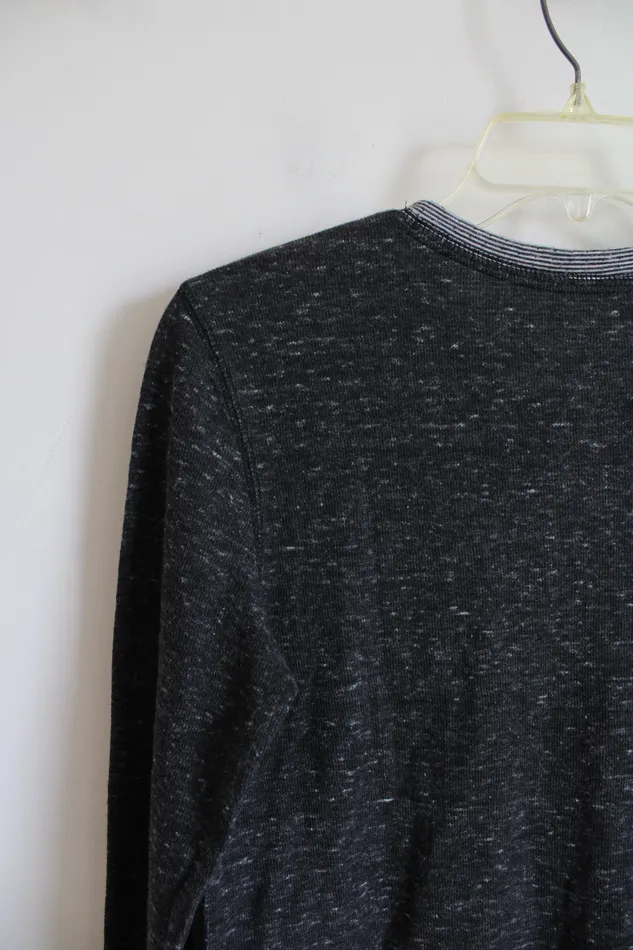 Necklaces Cat Jack Cat Jack Heathered Dark Gray Henley Shirt Youth L 1214