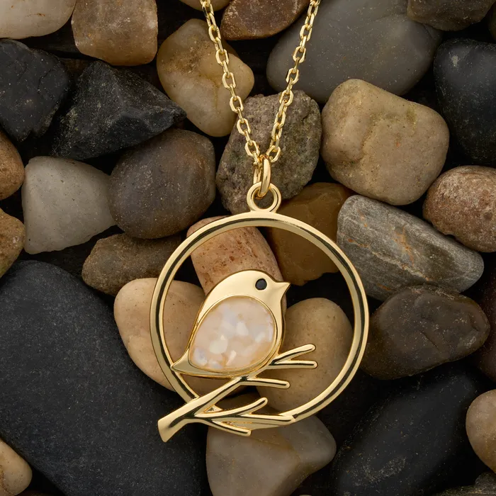 Necklaces Chadds Ford Jewelry Gold Mother of Pearl Birdie Branch Gift Set