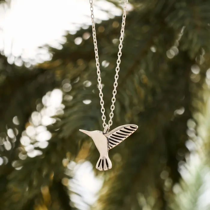 Necklaces Chadds Ford Jewelry Sterling Silver Hummingbird Necklace