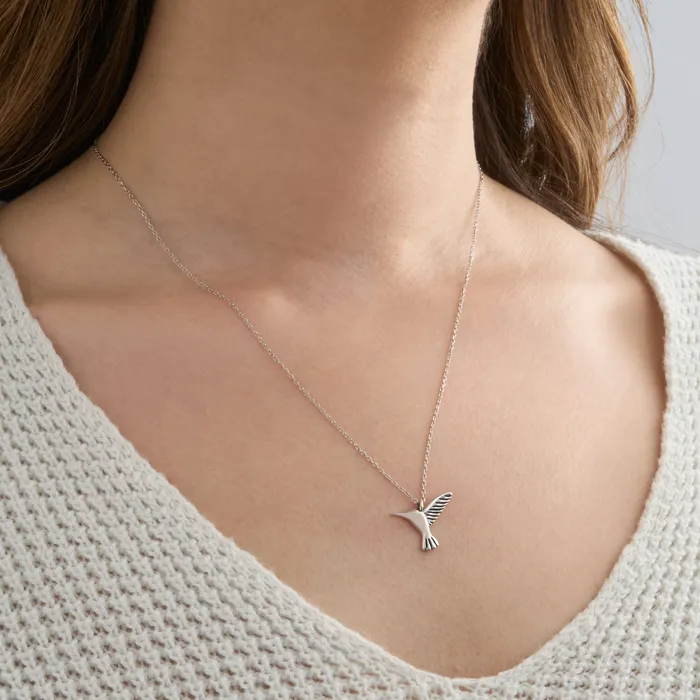 Necklaces Chadds Ford Jewelry Sterling Silver Hummingbird Necklace