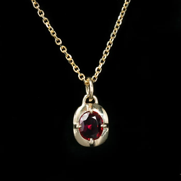 Necklaces Immaculate Jewelry 14K Yellow Gold 040 Carat Oval Cut Ruby CharmPendant Necklaces Immaculate Jewelry 14K Yellow Gold 040 Carat Oval Cut Ruby CharmPendant