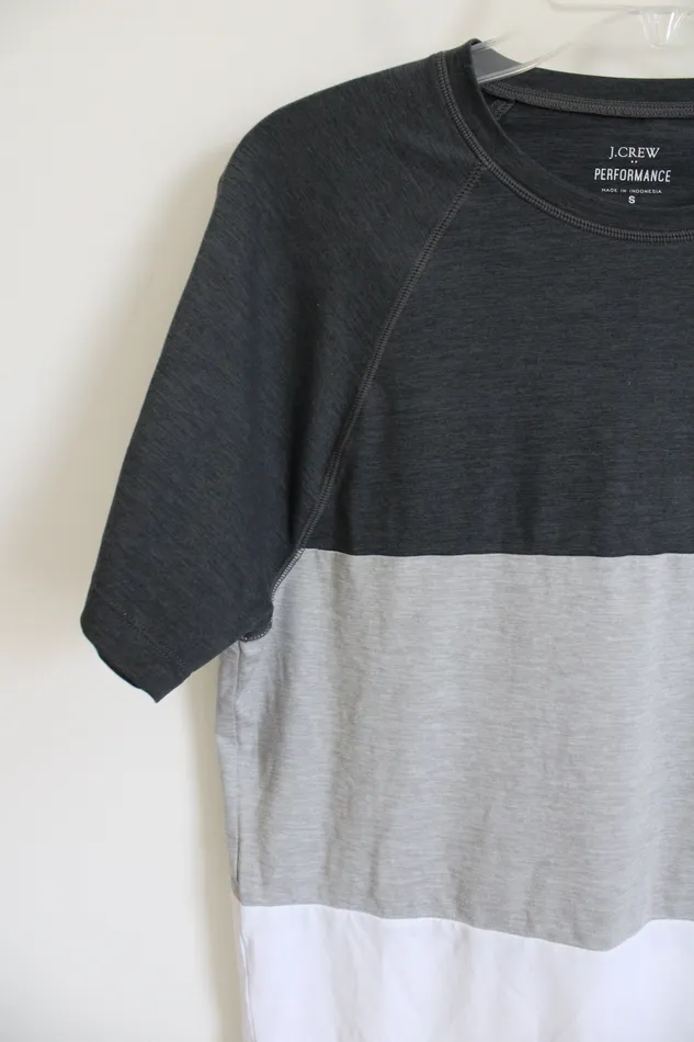 Necklaces JCrew JCrew Performance Gray Color Blocked Tee S