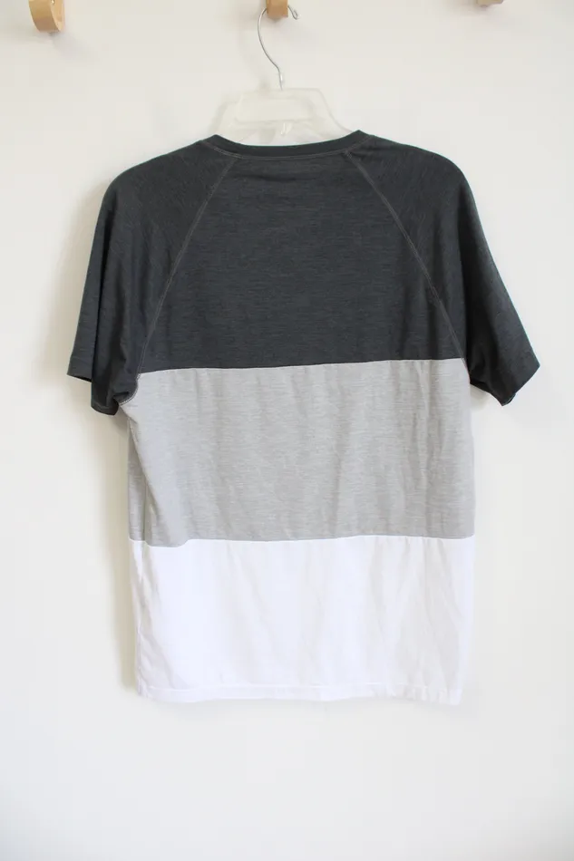 Necklaces JCrew JCrew Performance Gray Color Blocked Tee S