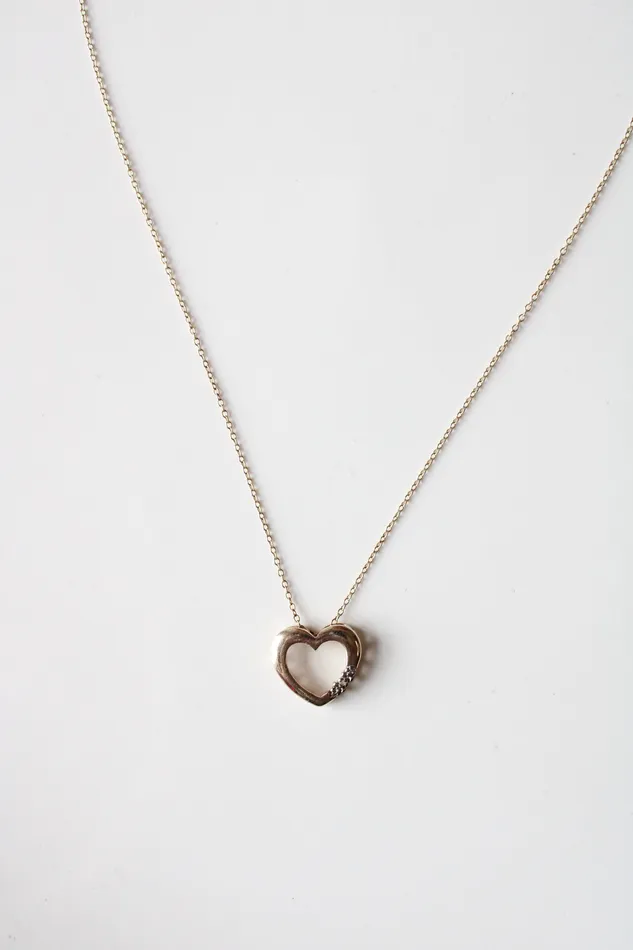 Necklaces Jubilee Thrift Gold Coated Sterling Silver Heart Necklace