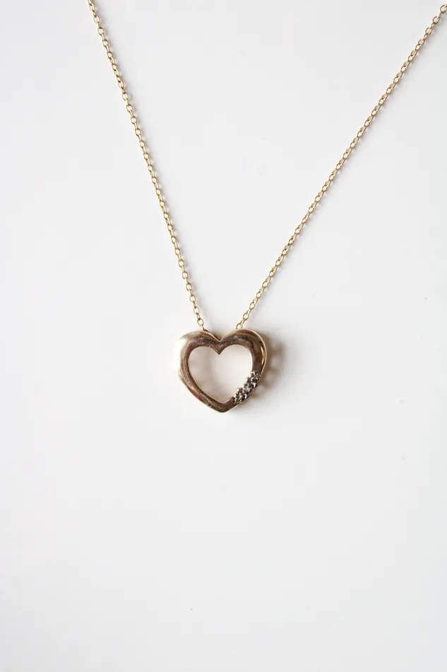 Necklaces Jubilee Thrift Gold Coated Sterling Silver Heart Necklace